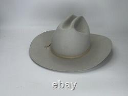 Vintage Beaver Felt Custom Made Cowboy Hat 7 3/8