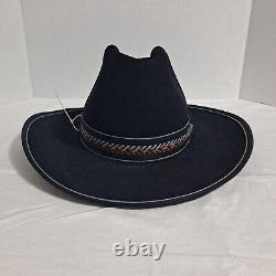 Vintage Beaver Hats 5X Cowboy Size 6 3/4 Black Yellowstone Rodeo Western Custom