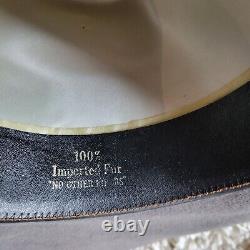 Vintage Beaver Hats Brand 10X Quality Size 6 3-4 Western Cowboy Hat Taupe Fur