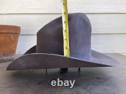 Vintage Beaver Rugged Cowboy Hat 7 3/8 Yellowstone Gus Sam Elliot Western Movie