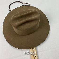Vintage Beaver creek wide brim cowboy hat 7 56cm light brown