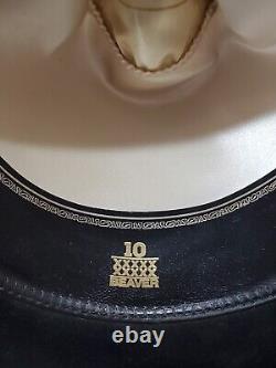 Vintage Black Resistol 10x Beaver Cowboy Hat Worn Once