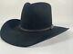 Vintage Black Resistol 4x Beaver Bullseye Size 7l Western Cowboy Hat Usa Texas