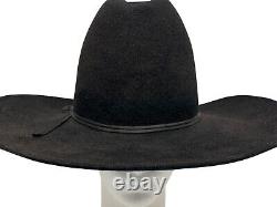 Vintage Butler's Hatters Cowboy Hat 7 1/8 Black Large Brim Western Hat Beaver