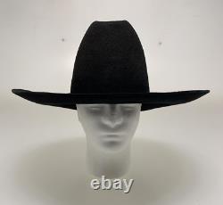 Vintage Butler's Hatters Cowboy Hat 7 1/8 Black Large Brim Western Hat Beaver