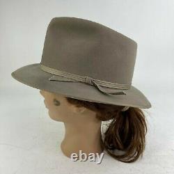 Vintage Champ Beaver western hat Serrano's Size 7 1/4 Tan open Road Cowboy hats
