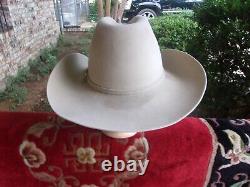 Vintage Davis's Premium Beaver Cowboy Hat Silver/ Ruby Size 9