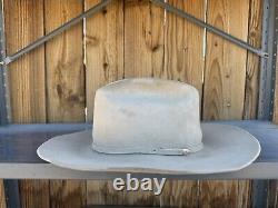 Vintage Distressed Stetson 61 Silverbelly 6x Hat Size 7 1/4