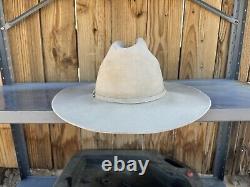 Vintage Distressed Stetson 61 Silverbelly 6x Hat Size 7 1/4