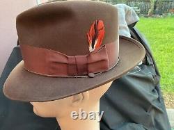 Vintage EXCELLENT 1940s Stetson Beaver Twenty Brown Sz 7+ To 7-1/8