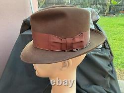 Vintage EXCELLENT 1940s Stetson Beaver Twenty Brown Sz 7+ To 7-1/8