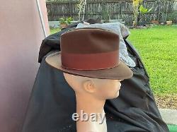 Vintage EXCELLENT 1940s Stetson Beaver Twenty Brown Sz 7+ To 7-1/8