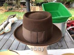 Vintage Excellent 1950s Dobbs Beaver Fifteen Brown 7-1/8 & Box Stetson