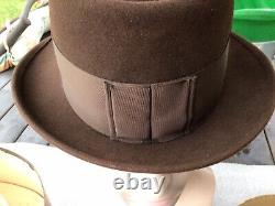 Vintage Excellent 1950s Dobbs Beaver Fifteen Brown 7-1/8 & Box Stetson