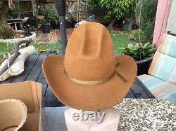 Vintage Excellent 1960s Beaver Hats 3X Beaver BIG Tom Mix-Gus Cowboy Hat 7-3/8