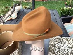 Vintage Excellent 1960s Beaver Hats 3X Beaver BIG Tom Mix-Gus Cowboy Hat 7-3/8