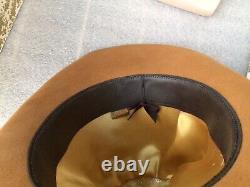 Vintage Excellent 1960s Beaver Hats 3X Beaver BIG Tom Mix-Gus Cowboy Hat 7-3/8