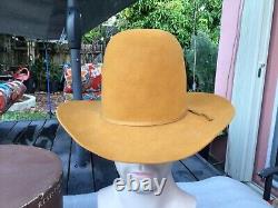 Vintage Excellent 1960s Resistol Beaver 20 Open Crown / Tom Mix Cowboy Hat 7-1/4