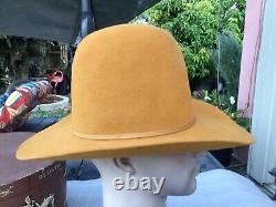 Vintage Excellent 1960s Resistol Beaver 20 Open Crown / Tom Mix Cowboy Hat 7-1/4