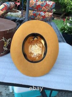 Vintage Excellent 1960s Resistol Beaver 20 Open Crown / Tom Mix Cowboy Hat 7-1/4