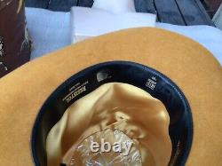 Vintage Excellent 1960s Resistol Beaver 20 Open Crown / Tom Mix Cowboy Hat 7-1/4