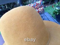 Vintage Excellent 1960s Resistol Beaver 20 Open Crown / Tom Mix Cowboy Hat 7-1/4