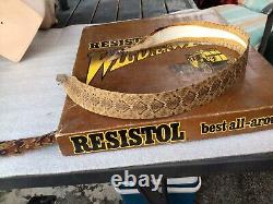 Vintage Excellent Resistol 70s Brown Rattlesnake Band Hat 3X Beaver 7-1/2 & Box