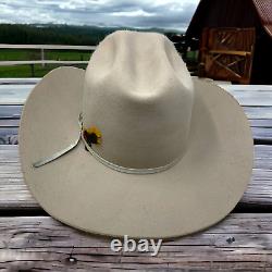 Vintage Frontier Western Silverbelly Felt Cowboy Hat Rancher Sz 6 3/4 Boxed