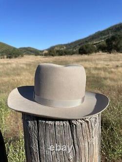 Vintage Henry the Hatter Silverbelly One Hundred Genuine Beaver Cowboy Hat 7