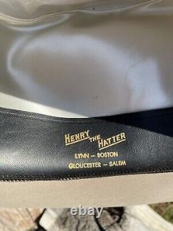 Vintage Henry the Hatter Silverbelly One Hundred Genuine Beaver Cowboy Hat 7