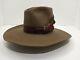 Vintage J. B. Stetson Xxxx Beaver Brown Cowboy Hat Withfeathers Size 7. 4 5/8 Brim