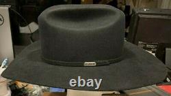 Vintage JOHN B. STETSON Stetsonian 5X Beaver Cowboy Men's Hat Sz 7 Black