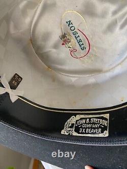 Vintage John B. STETSON XXX Beaver Western Hat Monte Cristi Custom Sz 6 7/8