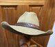 Vintage John B Stetson 3x Beaver Brown Cowboy Hat, Feather 7 1/8