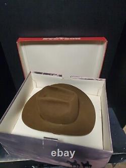Vintage John B. Stetson 3X Beaver Brown Cowboy Hat Size 7 Made In USA