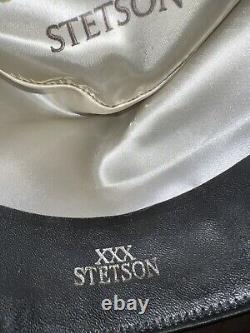 Vintage John B. Stetson 3X XXX Beaver Brown Cowboy Western Hat 7 3/8