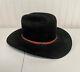 Vintage John B. Stetson 4x Beaver Black Cowboy Hat Rancher Sz 6 3/4 (54) Sharp