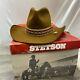 Vintage John B. Stetson 4x Beaver Cuerda Chocolate Cowboy Hat 7-1/4 With Band