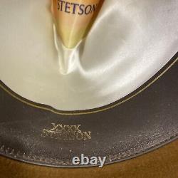 Vintage John B. Stetson 4X Beaver Cuerda Chocolate Cowboy Hat 7-1/4 With Band
