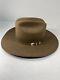 Vintage John B Stetson 4x Beaver Western Cowboy Hat Xxxx 55-6 7/8 Brown Usa Made