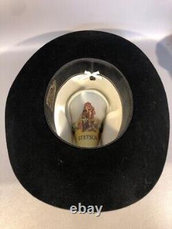 Vintage John B Stetson 4x Beaver Cowboy Hat, 6 3/4, Black (wcp010191)