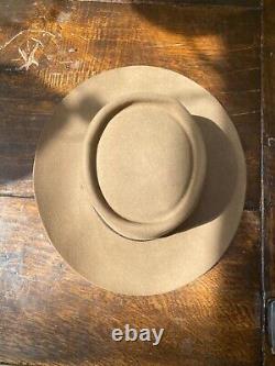 Vintage John B. Stetson Brown Leather XXX Beaver Cowboy Hat Size 7 Brown