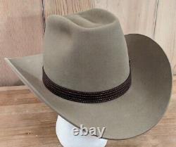 Vintage John B. Stetson Co. 4X Beaver Cowboy Hat Gray Size 7-3/8 USA