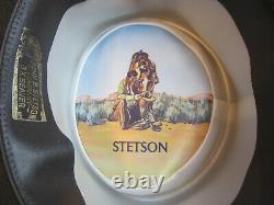 Vintage John B Stetson Company Union Made 3X Beaver Brown Size 7 1/8 Brim 3'