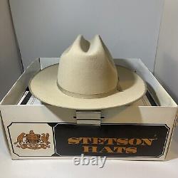 Vintage John B. Stetson Cowboy Hat 6-7/8 4X Beaver The Open Road