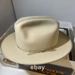 Vintage John B. Stetson Cowboy Hat 6-7/8 4X Beaver The Open Road