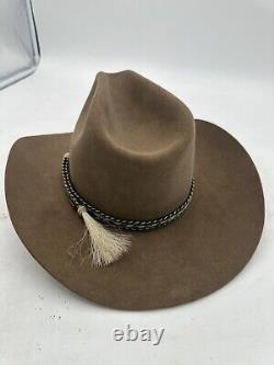 Vintage John B Stetson Cowboy Hat Beaver 4x Western Size 6 3/4 Brim 3.5