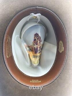 Vintage John B Stetson Cowboy Hat Beaver 4x Western Size 6 3/4 Brim 3.5