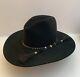 Vintage John B Stetson Cowboy Western Hat 4x Xxxx Beaver Black Size 7 Rare