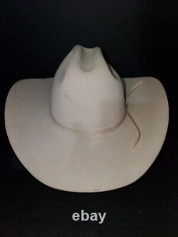 Vintage John B Stetson Cowboy Western Hat 5X Beaver Felt Sz 6 7/8 -Silver Belly